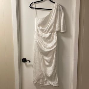 NWOT, never worn - perfect condition one shoulder midi dress.